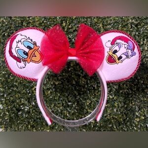 Daisy Donald Duck embroidery disney Christmas holiday ears